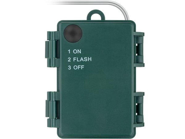 Goobay 57944, Fe lys, Grønn, Sølv, Metall, Polyvinylklorid (PVC), IP44, 50 ampuller, LED