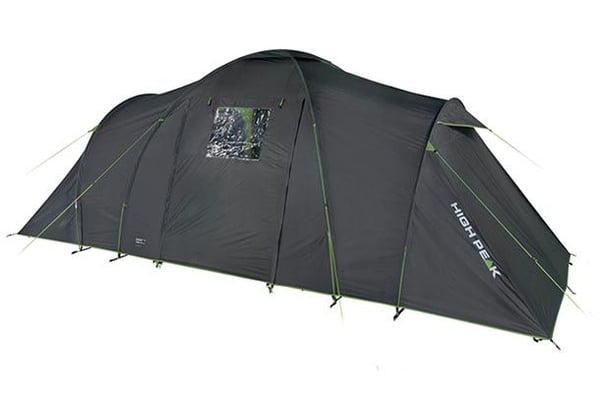 High Peak Como 6.0, Camping, Hård ram, Tunneltält, 6 personer, Grön, Grå