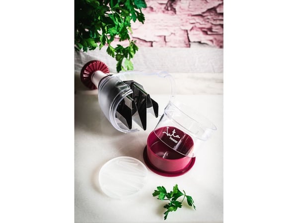 JATA AC54, Bordeaux, Transparent, Plast, Rustfritt stål, Rustfritt stål