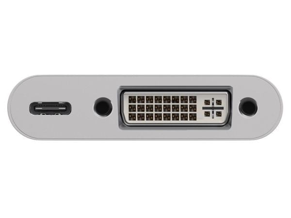 Goobay 62108, USB 3.2 Gen 1 (3.1 Gen 1) Type-C, DVI-I,USB 3.2 Gen 1 (3.1 Gen 1) Type-C, Vit, 0.15 m, CE, 60 mm
