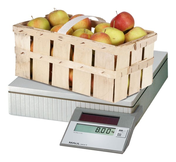 MAUL Solar Parcel Scale MAULparcel S grey 50 kg,, Elektronisk postvekt, 50 kg, 50 g, 100 g, Grå, 30 cm