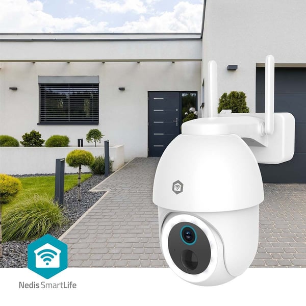Nedis SmartLife IP-kamera utendørs | Spotlight | 3MP Full HD 1296p | Pan tilt | IP65