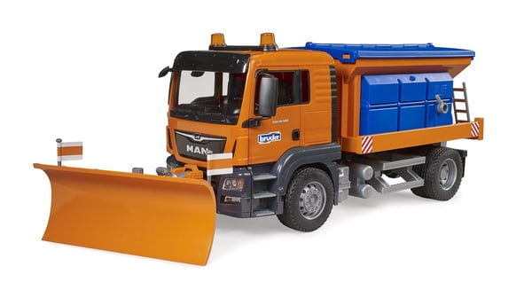 Bruder 03785 MAN TGS talvikunnossapidon leikkikuorma-auto lumiauralla