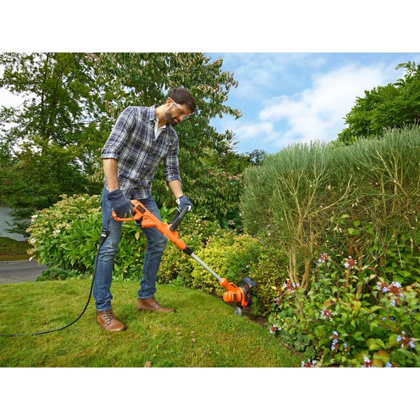 Black & Decker BESTA530CM-QS, Trådkutter, D-sløyfet håndgrep, 1,6 mm, 7500 RPM, Sort, Oransje, 30 cm