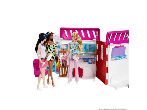 Barbie Career Care Clinic -leikkiauto, 20+ lisävarustetta