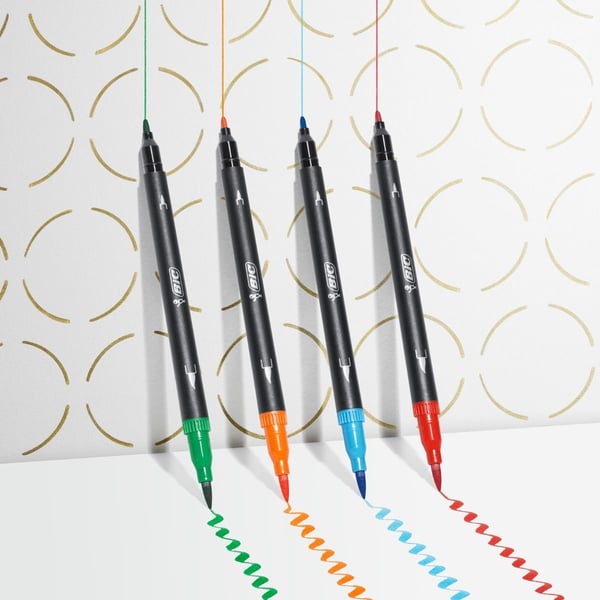 BIC Intensity - Twin-tip-markør - vannbasert blekk / 0.7 mm fin (en pakke 12)