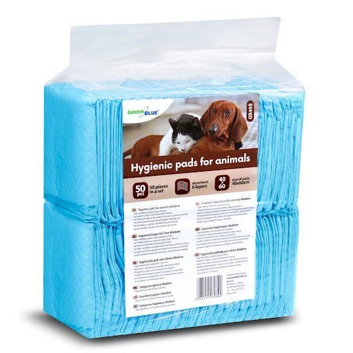 GreenBlue hygieneunderlag/matter for dyr 40x60 cm, 50 stk. (GB495)