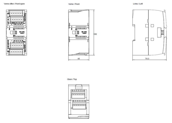 Siemens 6ES7223-1QH32-0XB0, 20.4-28.8 V, CE, RoHS, REACH, 100 mm, 88 mm, 101 mm, 56 mm