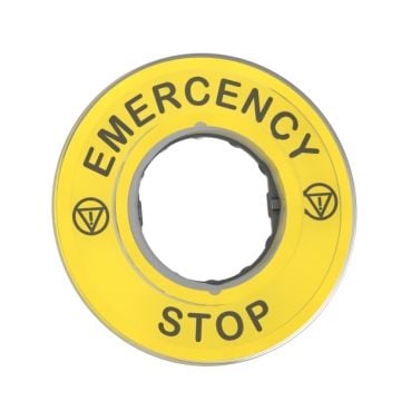 Schneider Electric ZBY9320 Underlagsskilt EMERGENCY STOP 5 stk
