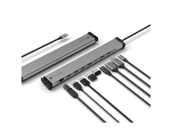 Techly IUSB31C-DOCK9HPD, Yleiskäyttöinen, USB Type-C, hopea Techly IUSB31C-DOCK9HPD, Yleiskäyttöinen, USB Type-C, hopea