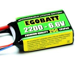 PICHLER C8350, oppladbart batteri, litiumjernfosfat (LiFePO4), 6,6 V, 1 stk, 2200 mAh, 14,5 Wh