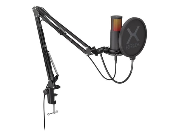 KRUX Edis 3000, Bordmikrofon, 20 - 16000 Hz, 16 bit, 48 kHz, Kardioide, Knapper