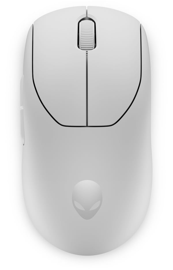 Alienware Pro Wireless Gaming Mouse - Mus - optisk - 6 knapper - kablet, trådløs - USB, 2.4 GHz - månelys