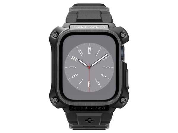 Spigen ACS05237, Ask, Smartwatch, Svart, Apple, Apple Watch Series 8 / 7 (45mm), Rostfritt stål, Termoplastisk polyuretan (TPU)
