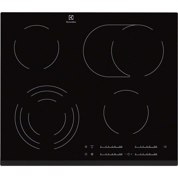 Electrolux EHF6547FXK keraaminen liesitaso, 4 keittoaluetta, musta