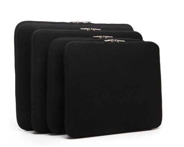 Neoprensleeve med glidelås - sort - 10" (290 x 210 mm)