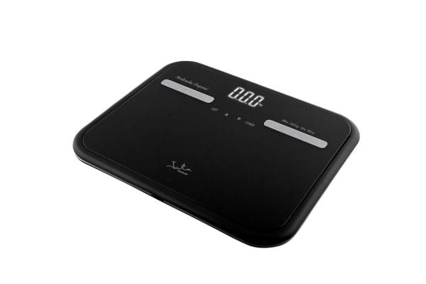 JATA 538, Elektronisk personvekt, 150 kg, 100 g, Sort, kg, lb, Rektangel