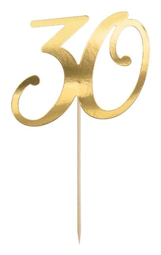PartyDeco KPT62-30-019, Tårta, Guld, 20,5 cm, 180 mm, 280 mm, Blåsa
