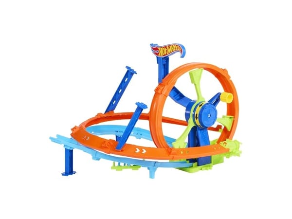 Hot Wheels Action Rapid Launch & Loop bilbana med 1:64-gjutmetallbil