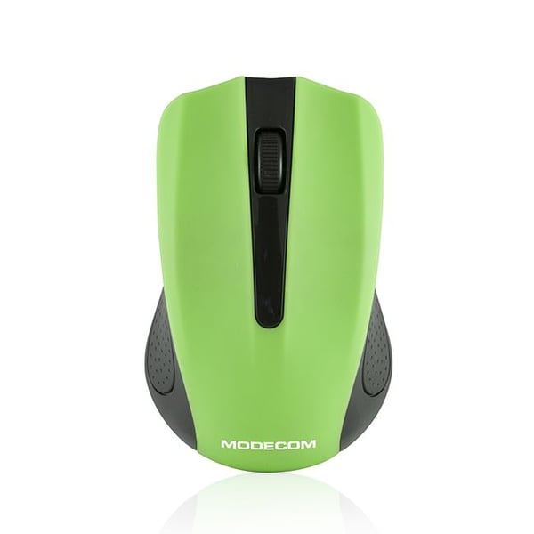 ModeCom MC-WM9 - Mus - optisk - trådlös - 2.4 GHz - trådlös USB-mottagare - svart, grön
