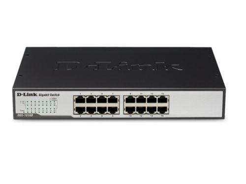 D-Link DGS 1016D - Switch - ikke-styrt - 16 x 10/100/1000 - stasjonær, rackmonterbar