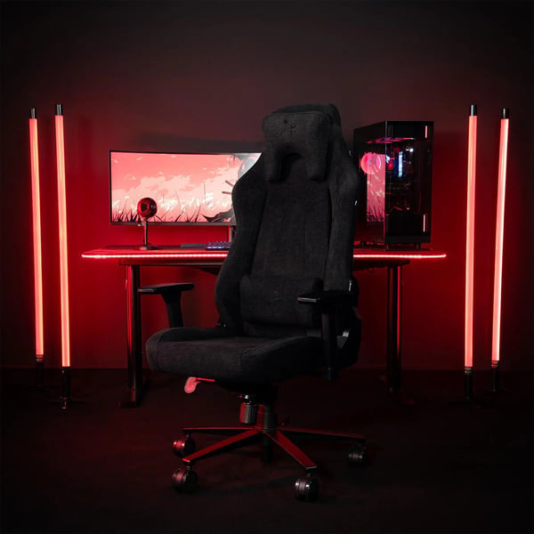Arozzi Vernazza Soft Fabric - Gaming Chair - Pure Black