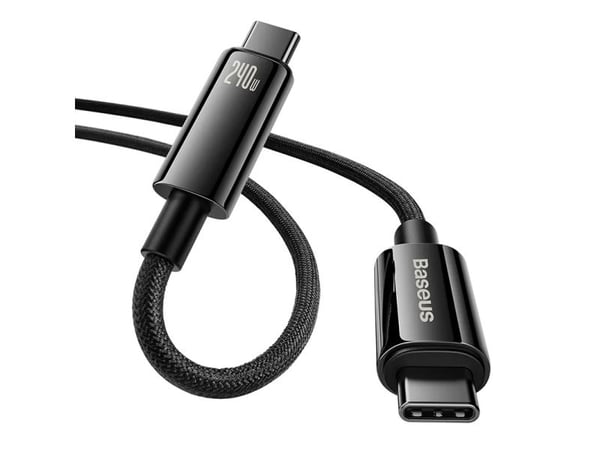 Baseus CAWJ040201, 3 m, USB C, USB C, USB 2.0, 0,48 Gbit/sek, Svart