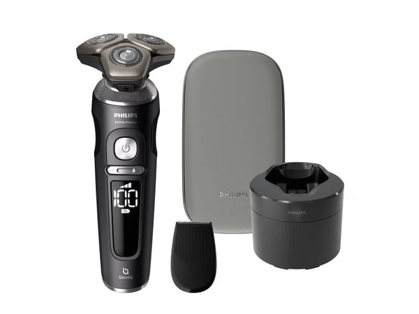 Philips Shaver S9000 Prestige SP9840/32 Parranajokone märkä- ja kuiva-ajoon, Series 9000, Parranajokone kääntyvällä päällä, Harmaa, SH91, 2 vuosi/v...