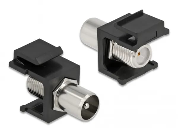 Delock Keystone Module IEC hanne > F hunn - Modulær inngang - ICE-tilkobling - Svart (86857)