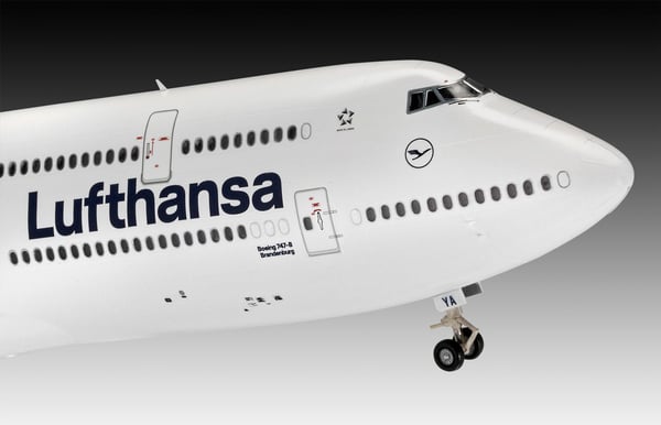 Revell Boeing 747-8 Lufthansa "New Livery", Flygplan, 13 År, Blå, Vit, Luftfarkostmodell, Ej för barn under 36 månader, 476 mm