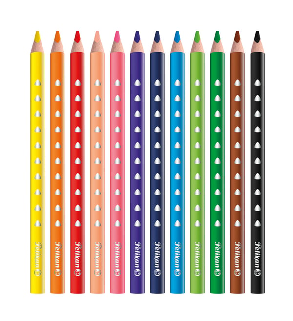 Pelikan 700627, Musta, Sininen, Ruskea, Vihreä, Vaaleansininen, Vaaleanvihreä, Oranssi, Persikka,..., 12 kpl