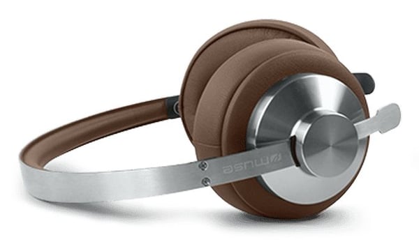 Muse M-298 SBR, Ledning & Trådløs, Samtaler/musikk, 20 - 20000 Hz, 240 g, Hodesett, Brun, Sølv