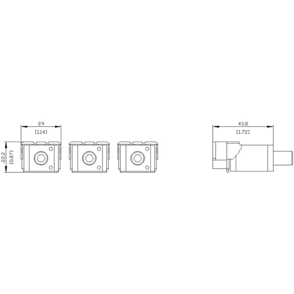 Siemens 3VA9233-0JA11 Runkokiinnike 1 kpl