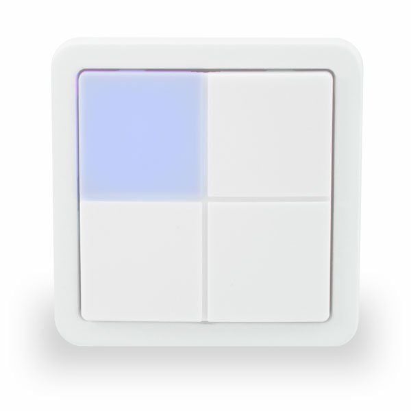 ZRB5120 MATRIX intelligent trådløs smart betjeningstryk / afbryder med dobbeltrelæ og LED lys i tan