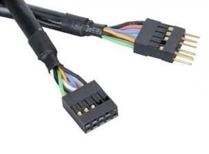 AKASA EXUSBI-40 intern USB-förlängningskabel 9-pin USB 2.0 0,4 m svart