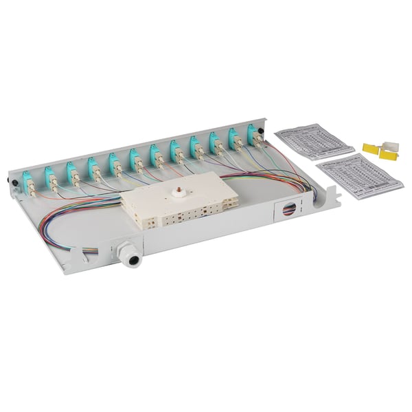 EFB Elektronik BA71203L12OM3, SC, OM3, Grå, Plast, 1U, 483 mm