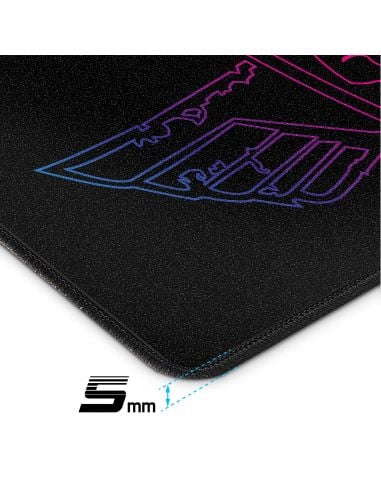 Spirit of Gamer Darkskull - XXL, Sort, Blå, Rød, Gult, Bilde, Stoff, Gummi, Antiskliunderlag, Musematte til gaming