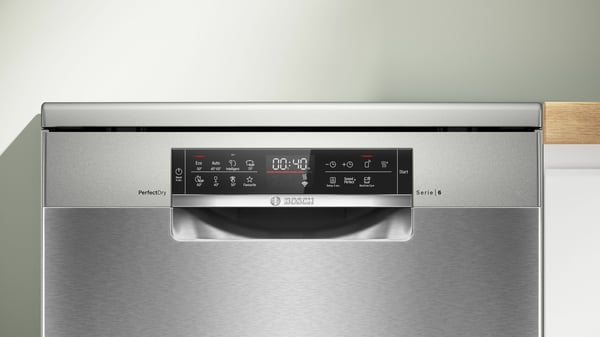 Bosch Serie | 6 SMS6ZCI16E - Oppvaskmaskin - Wi-Fi - høyde: 81.5 cm - børstet stål