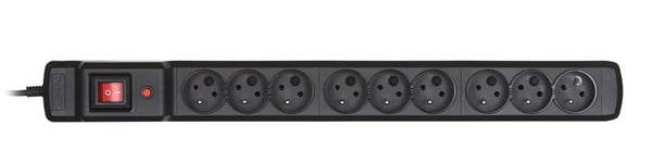 Activejet COMBO 9GN 3M pistorasia 9 pistorasiaa (pistorasioita) Sisätiloissa Musta