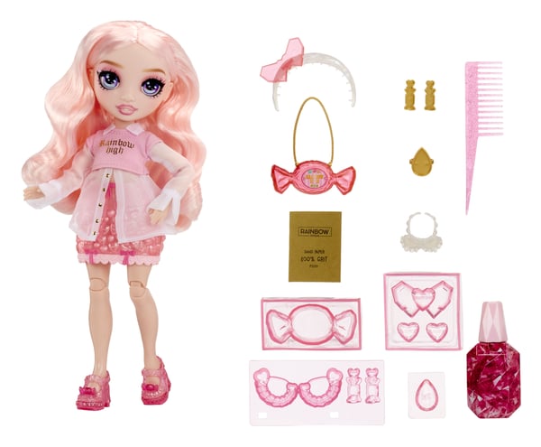 Rainbow High Creative Crystals Fashion Doll- Bella, Modedocka, Honkoppling, 8 År, 280 mm, Multifärg