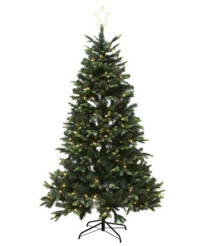 Joulukuusi keinotekoinen PE/PVC "LIFA", luokka A+, 180x122 cm, LED ja tähti NORDIC WINTER (780-235)