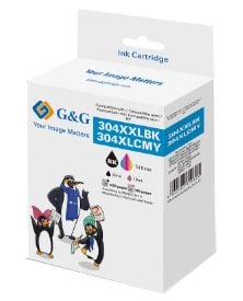 G&G 18684, Svart, Cyan, Magenta, Gul, 1 styck, 1000 sidor, 360 sidor, Tvåpack
