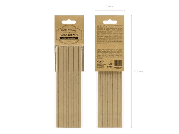 PartyDeco SPP9-031-KARTON, Ruskea, Paperi, 19,5 cm, 50 kpl