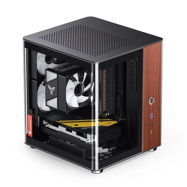 Jonsbo TK-0 BLACK, PC, Svart, Tre, ITX, Stål, Tre, 13,5 cm, 23 cm