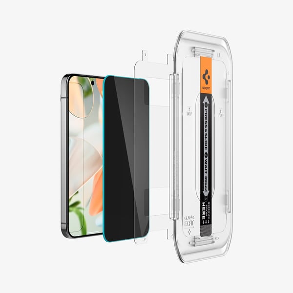 Spigen GLAS.tR EZ Fit, Google, Pixel 9 Pro XL, Ripebestandig, Sort, 2 stykker