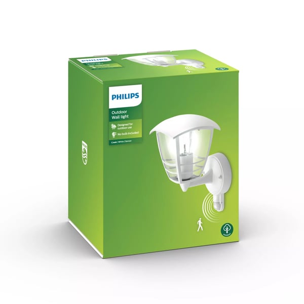 Philips myGarden Creek - Vägglampa - 1 uttag - E27 - vit