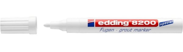 edding 8200 grout - Markør - permanent - hvit - 2-4 mm