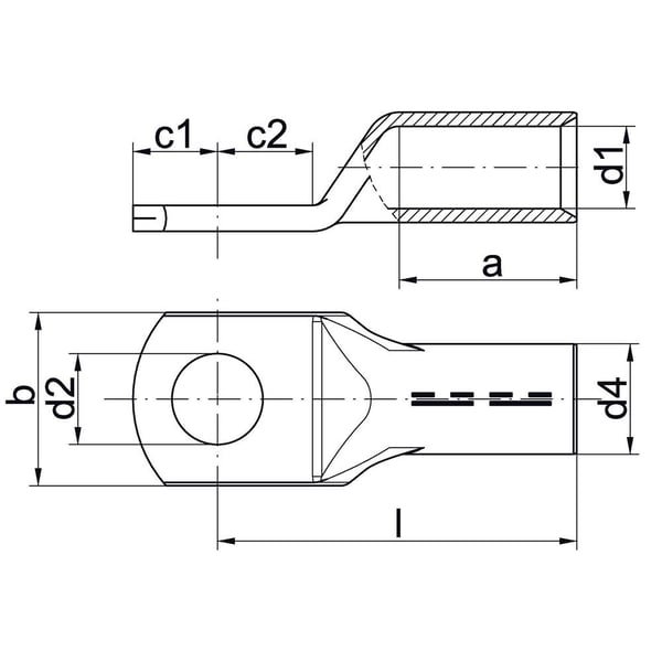 Klauke 109R20 Rørkabelsko 180 ° M20 120 mm² 1 kpl