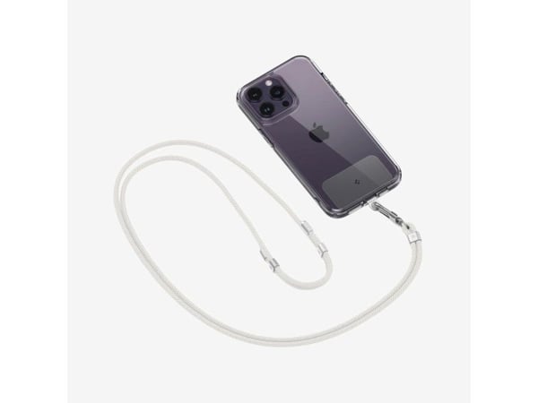 Spigen Cross Body Strap 2 Set, Rem, Vit, Tyg, Metall, Universal, 2 styck
