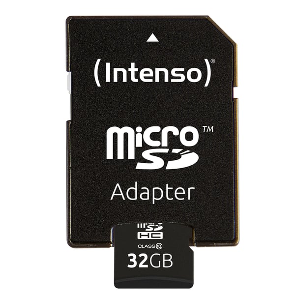Intenso microSDHC minnekort 32 GB Class 10 med SD-adapter